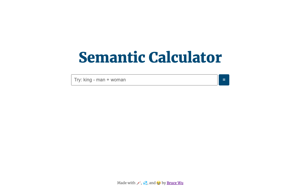 Semantic Calculator screenshot